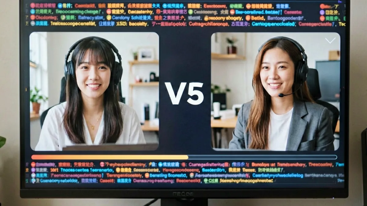 伊人直播连麦PK场景，两位主播在各自直播间同框对战，粉丝弹幕密集刷屏为主播加油